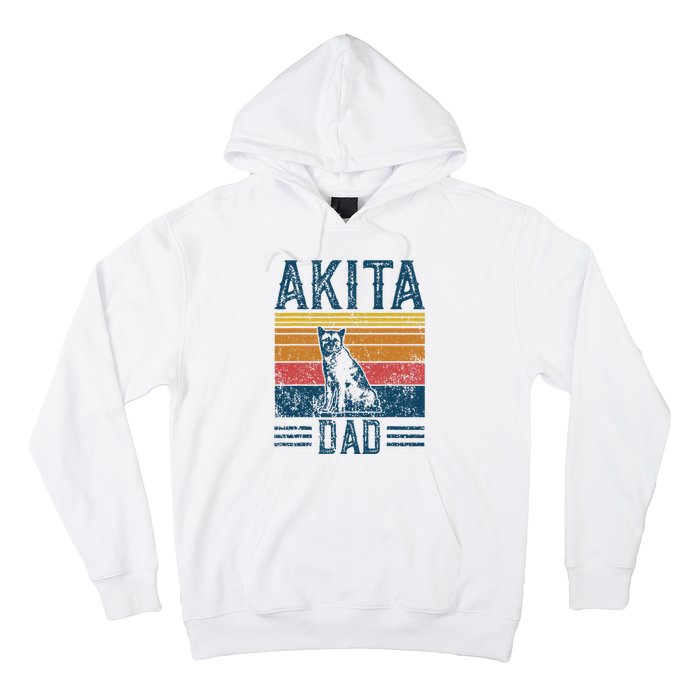 Dog Dad Vintage Akita Dad Hoodie