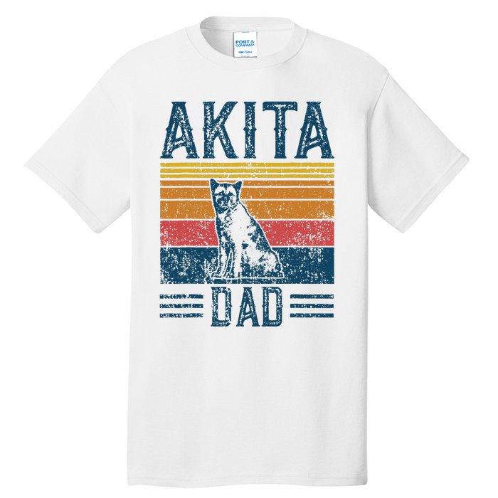 Dog Dad Vintage Akita Dad Tall T-Shirt