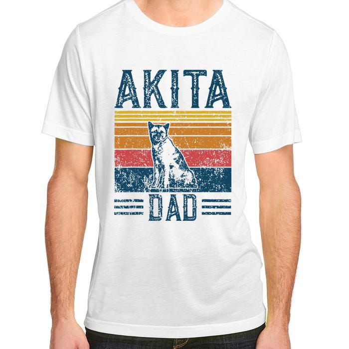 Dog Dad Vintage Akita Dad Adult ChromaSoft Performance T-Shirt