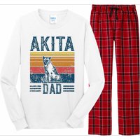 Dog Dad Vintage Akita Dad Long Sleeve Pajama Set