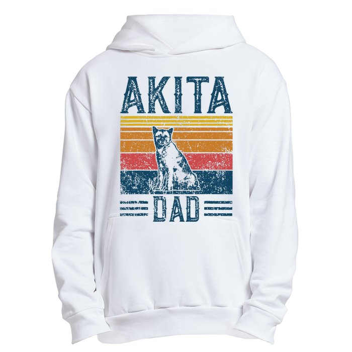 Dog Dad Vintage Akita Dad Urban Pullover Hoodie