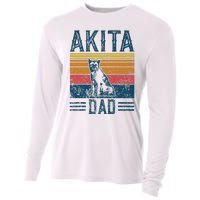 Dog Dad Vintage Akita Dad Cooling Performance Long Sleeve Crew