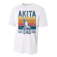 Dog Dad Vintage Akita Dad Performance Sprint T-Shirt