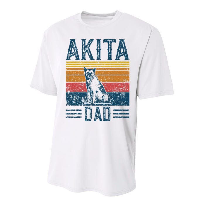 Dog Dad Vintage Akita Dad Performance Sprint T-Shirt