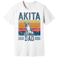 Dog Dad Vintage Akita Dad Premium T-Shirt