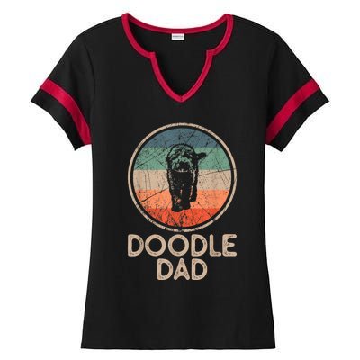 Doodle Dog Vintage Doodle Dad Ladies Halftime Notch Neck Tee