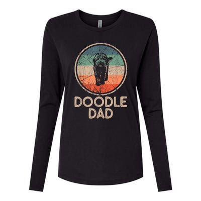 Doodle Dog Vintage Doodle Dad Womens Cotton Relaxed Long Sleeve T-Shirt