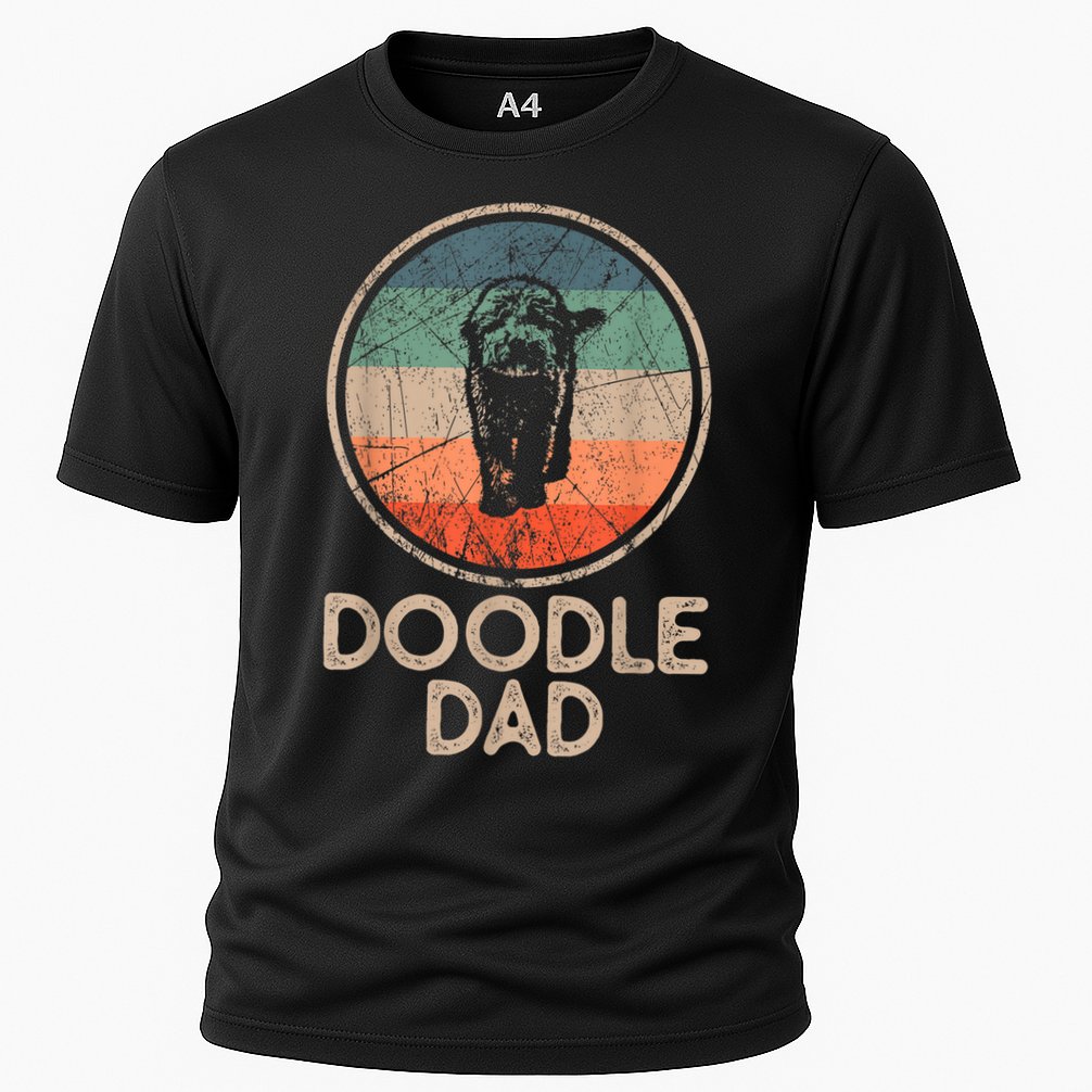 Doodle Dog Vintage Doodle Dad Cooling Performance Crew T-Shirt