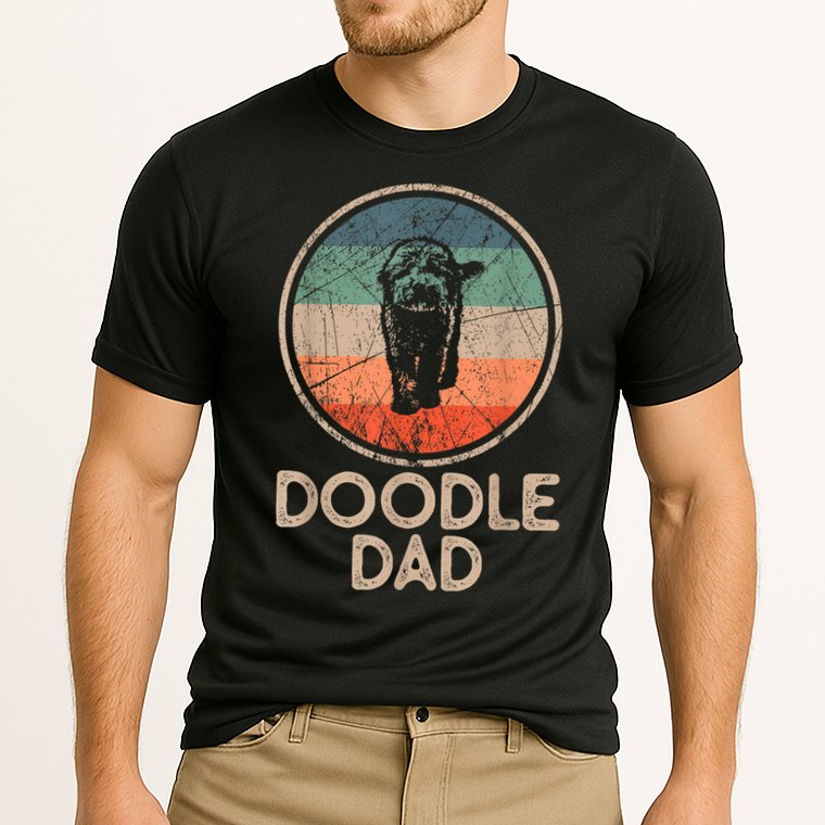 Doodle Dog Vintage Doodle Dad Cooling Performance Crew T-Shirt