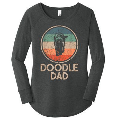 Doodle Dog Vintage Doodle Dad Women's Perfect Tri Tunic Long Sleeve Shirt