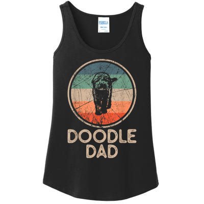 Doodle Dog Vintage Doodle Dad Ladies Essential Tank