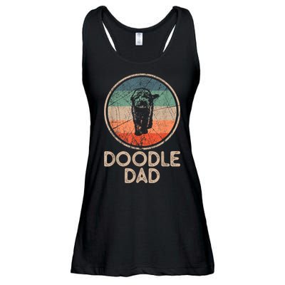 Doodle Dog Vintage Doodle Dad Ladies Essential Flowy Tank
