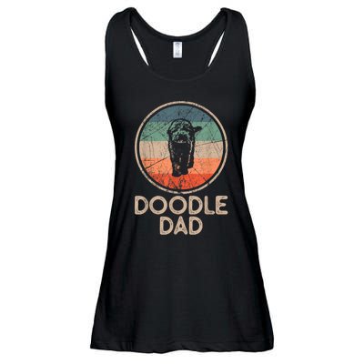 Doodle Dog Vintage Doodle Dad Ladies Essential Flowy Tank