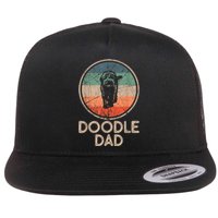 Doodle Dog Vintage Doodle Dad Flat Bill Trucker Hat