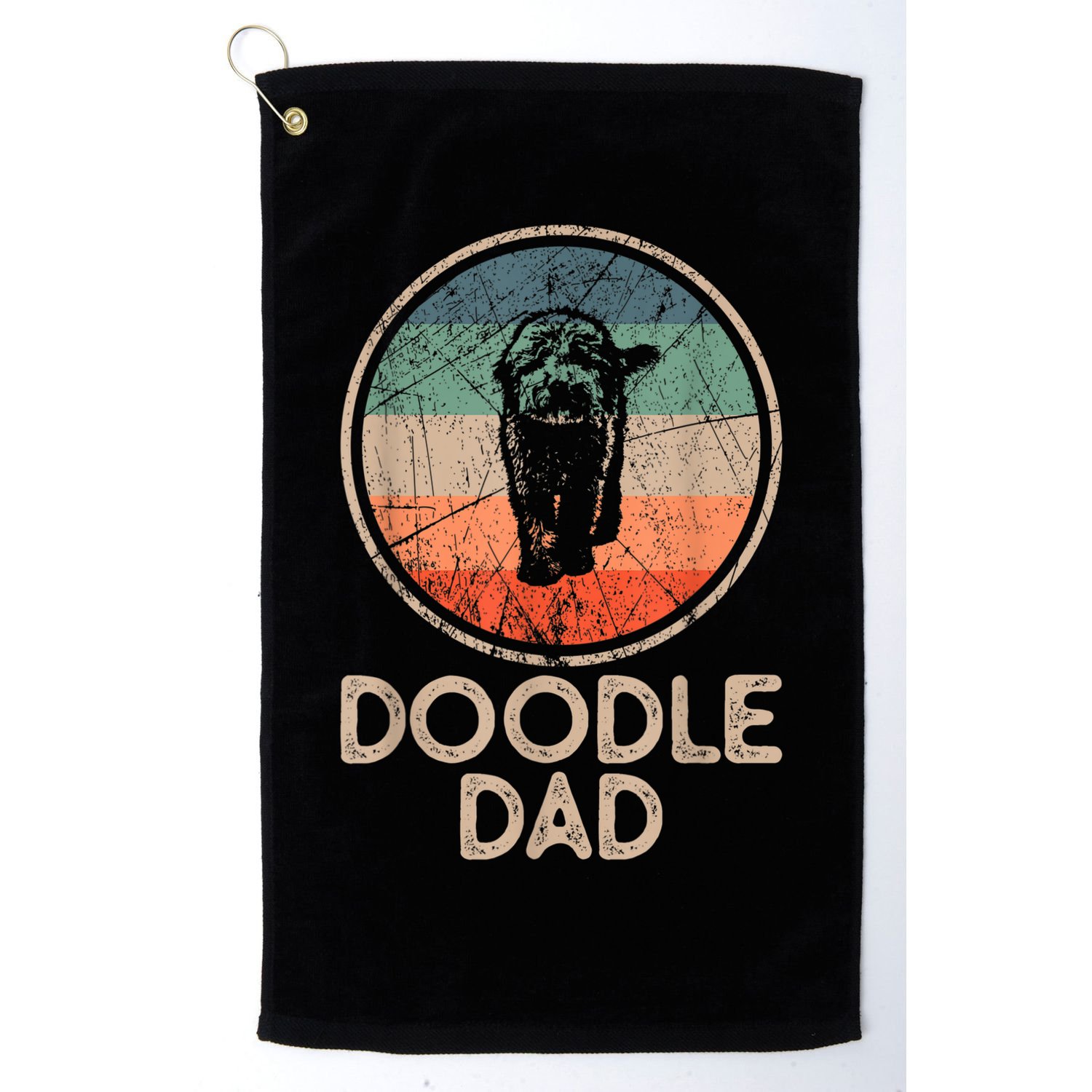 Doodle Dog Vintage Doodle Dad Golf Towel