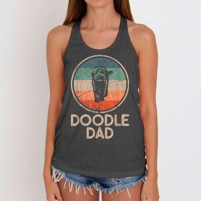 Doodle Dog Vintage Doodle Dad Women's Knotted Racerback Tank