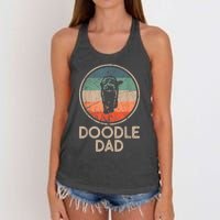 Doodle Dog Vintage Doodle Dad Women's Knotted Racerback Tank