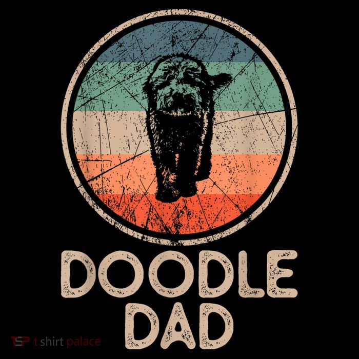 Doodle Dog Vintage Doodle Dad Kids T-Shirt