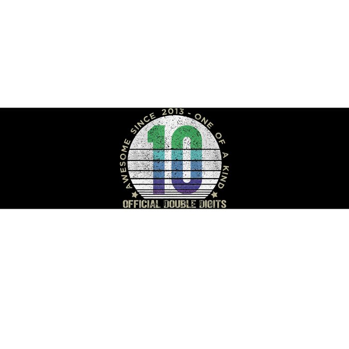 Double Digits Vintage 10 Year Old 10th Birthday Bumper Sticker