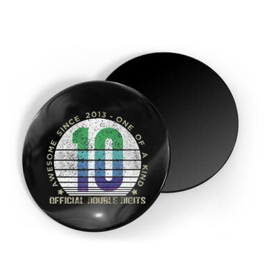 Double Digits Vintage 10 Year Old 10th Birthday Magnet