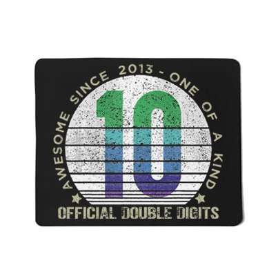 Double Digits Vintage 10 Year Old 10th Birthday Mousepad