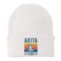 Dog Dad Vintage Akita Dad Knit Cap Winter Beanie