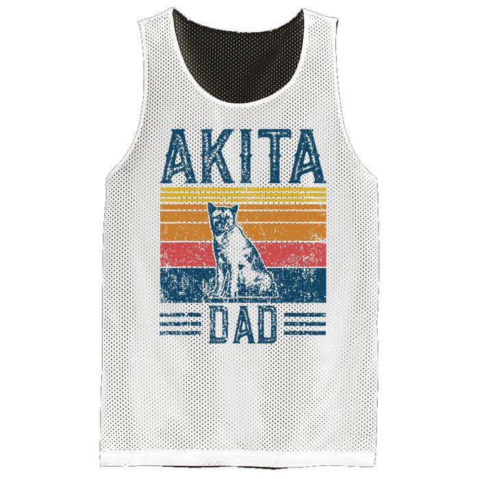 Dog Dad Vintage Akita Dad Mesh Reversible Basketball Jersey Tank