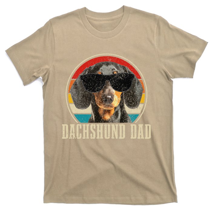 Dachshund Dad Vintage Sunglasses Funny Doxie Wiener Dog T-Shirt