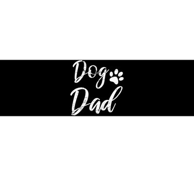 Dog Dad Vintage Distressed Design Funny Dog Paw Bumper Sticker