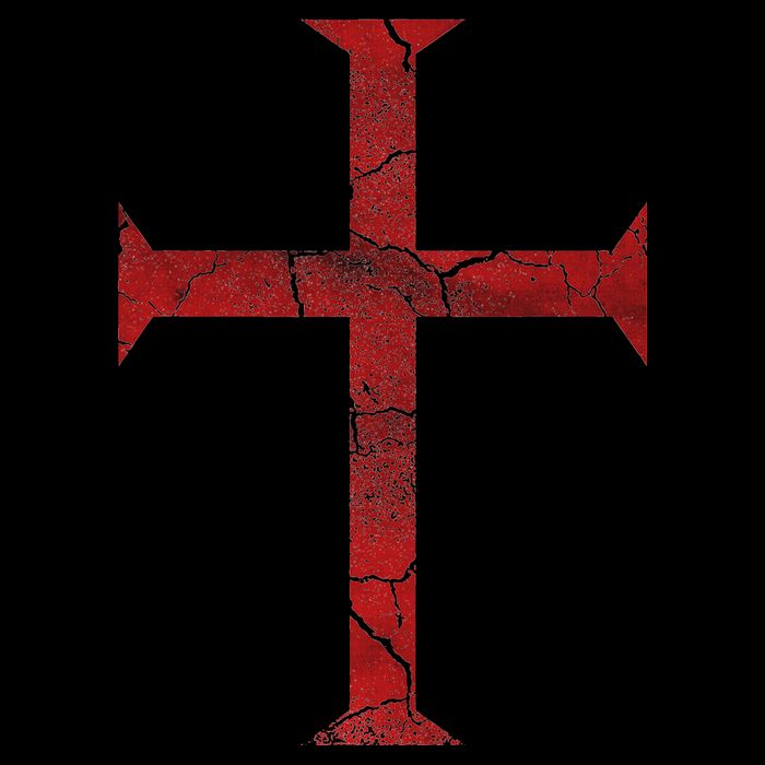 Distressed Deus Vult Knights Templar Cross Crusader 16 in Basic Backpack