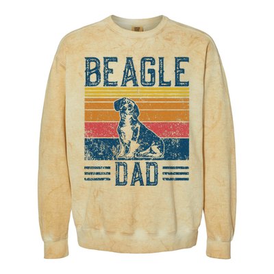 Dog Dad Vintage Beagle Dad Colorblast Crewneck Sweatshirt