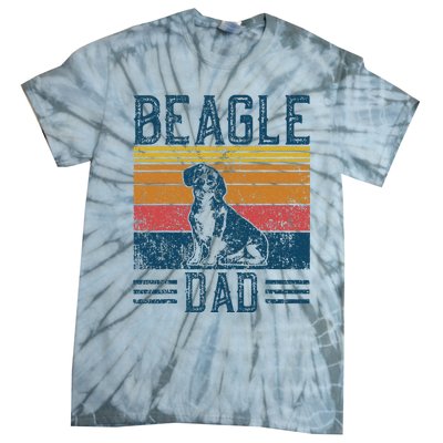 Dog Dad Vintage Beagle Dad Tie-Dye T-Shirt