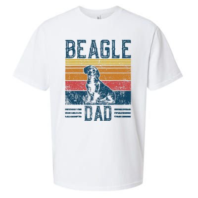 Dog Dad Vintage Beagle Dad Sueded Cloud Jersey T-Shirt