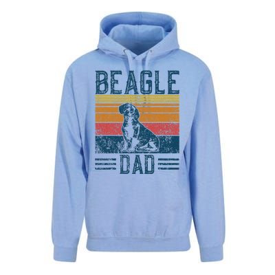 Dog Dad Vintage Beagle Dad Unisex Surf Hoodie