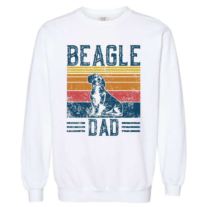 Dog Dad Vintage Beagle Dad Garment-Dyed Sweatshirt