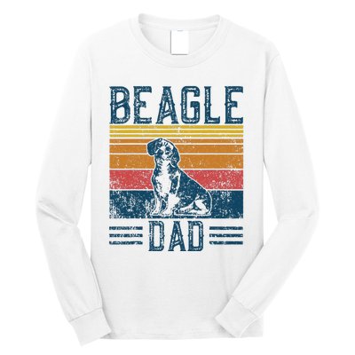 Dog Dad Vintage Beagle Dad Long Sleeve Shirt