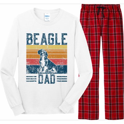 Dog Dad Vintage Beagle Dad Long Sleeve Pajama Set