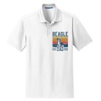 Dog Dad Vintage Beagle Dad Dry Zone Grid Polo