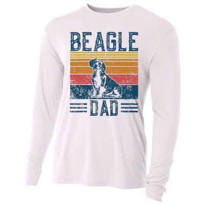 Dog Dad Vintage Beagle Dad Cooling Performance Long Sleeve Crew