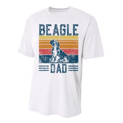 Dog Dad Vintage Beagle Dad Performance Sprint T-Shirt