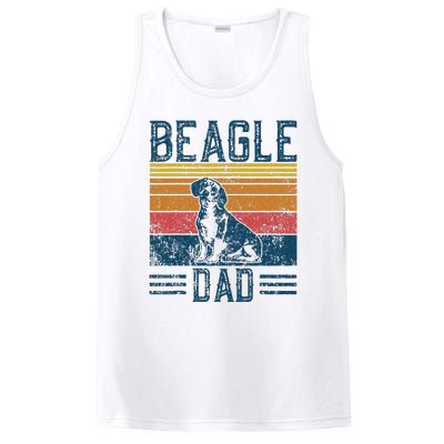 Dog Dad Vintage Beagle Dad PosiCharge Competitor Tank