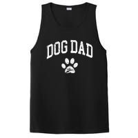 Dog Dad Vintage Distressed Design Funny Dog Paw PosiCharge Competitor Tank