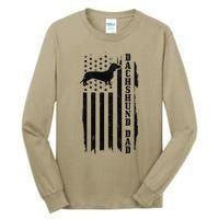 Dachshund Dad Vintage American Flag Tall Long Sleeve T-Shirt