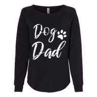 Dog Dad Vintage Distressed Design Funny Dog Paw Womens California Wash Sweatshirt