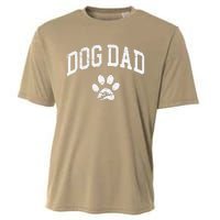 Dog Dad Vintage Distressed Design Funny Dog Paw Gift Cooling Performance Crew T-Shirt