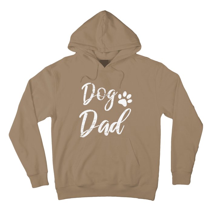 Dog Dad Vintage Distressed Design Funny Dog Paw Hoodie