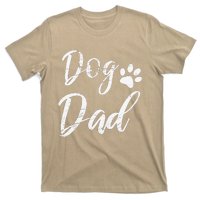 Dog Dad Vintage Distressed Design Funny Dog Paw T-Shirt