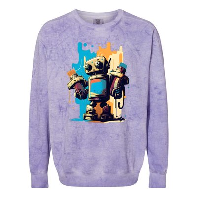 Digital Da Vinci: Graffiti BotS Artistic Code Colorblast Crewneck Sweatshirt