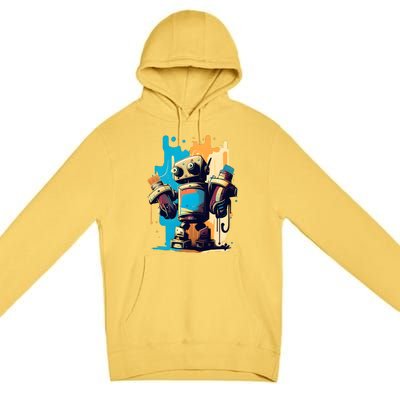 Digital Da Vinci: Graffiti BotS Artistic Code Premium Pullover Hoodie