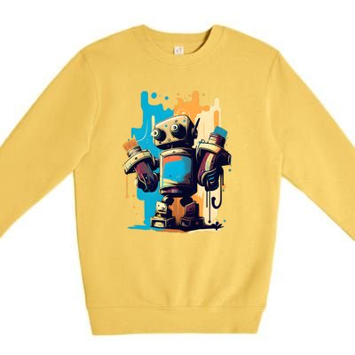 Digital Da Vinci: Graffiti BotS Artistic Code Premium Crewneck Sweatshirt